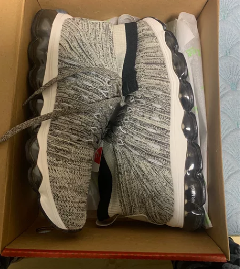 全新 特步XTEP男子飞织全掌气垫男子复古...