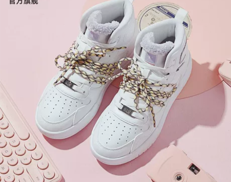 全新乔丹板鞋2022冬季新款高帮革面保暖小...