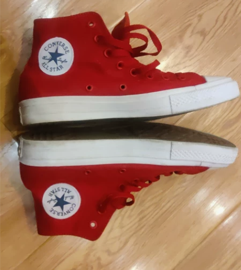 匡威帆布鞋，converse帆布鞋，红色帆...