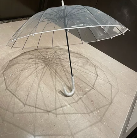 16骨透明雨伞长柄大号双人网红两用晴雨伞 ...