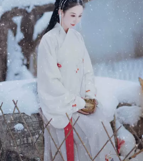 【出】兰若庭汉服红果果交领琵琶袖短袄 颜色...