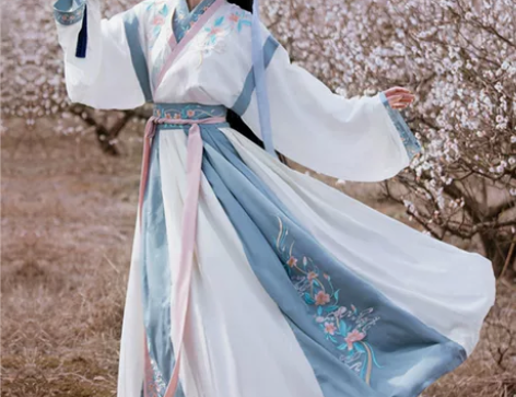 言然月泛廊正品原创汉服女中国风非古装晋制交...