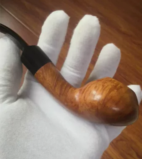 全新石楠木烟斗，手工实木苹果斗型，表面完美...