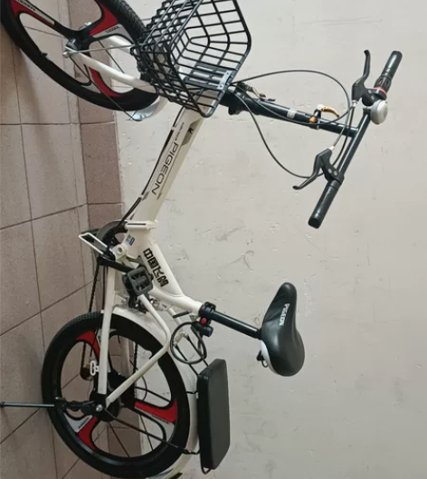 飞鸽可折叠变速自行车（22寸白色可折叠可变...