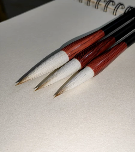 兼毫毛笔，全新，自家产，3支笔大中小包邮兼...