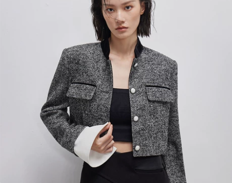 商场同款XMOOM2023春季新款人字呢立...