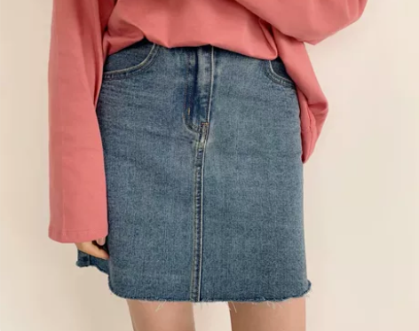 ins超火高腰牛仔短裙女2023春季新款港...