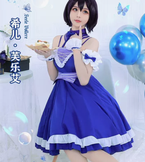 初兽猫崩坏3希儿生日礼服cos全套 衣服全...