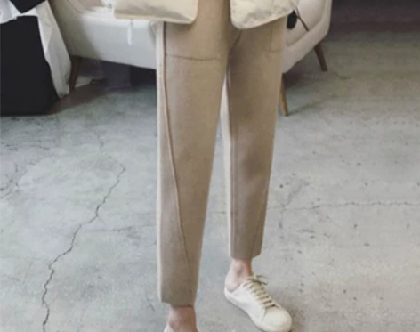 休闲裤女 女裤休闲裤羊绒裤子女秋冬新款九分...