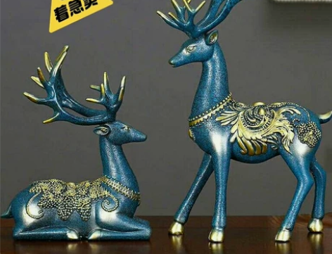 清仓处理  招财鹿欧式客厅装饰品摆件电视柜...