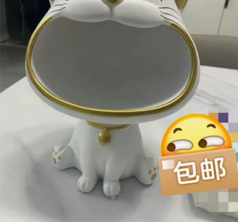 【清仓包邮】招财猫摆件钥匙收纳盒客厅摆件酒...