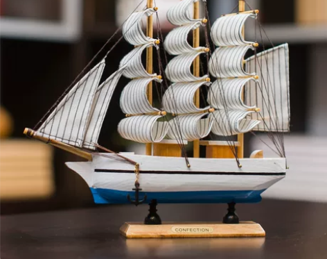 创意酒柜家居装饰品 工艺品摆设木帆船模型 ...