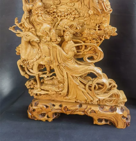 上世纪八十九十年代木雕工艺品摆件老物件。2...