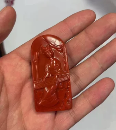南红瓦西牌子 苏工 题材知音 玉雕大师 范...