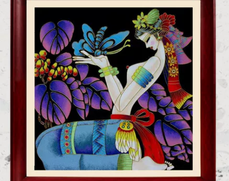 景泰蓝工艺画原材料套装金丝彩沙装饰画/手工...