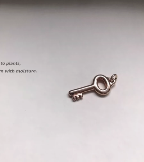 vintage中古 意大利鎏金钥匙银坠 一...