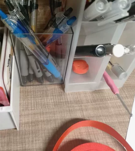 按压中性笔0.5mm黑色子弹头办公签字碳素...