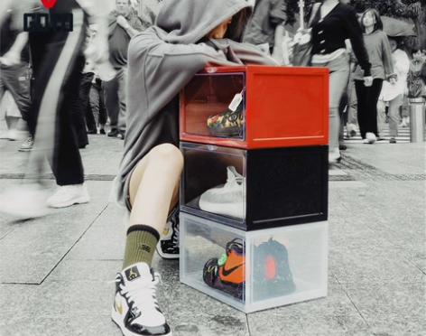 GOTO透明鞋盒收纳盒球防氧化亚克力家用塑...