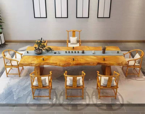 包邮新中式实木茶桌椅组合简约现代功夫泡茶桌...