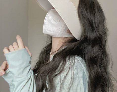 日本uv高倍防晒帽子女夏季防紫外线大檐遮脸...