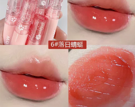kakashow泡泡熊镜面水光唇釉春夏玻璃...
