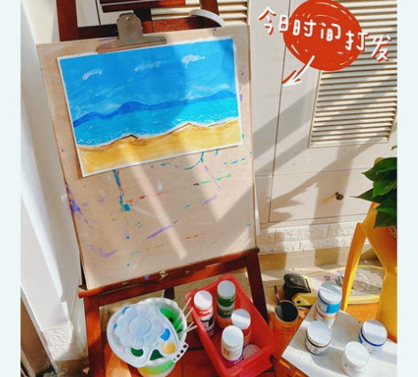 1.5米松木画架木制支架式画板架油画架广告...