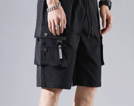 夏季5分工装短裤男潮牌嘻哈五分裤宽松休闲男...