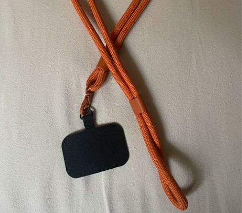 Muji 橘色手机挂绳 40包邮 如图片，...