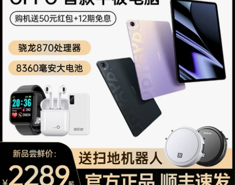 OPPO平板电脑 新款办公游戏学生专用pa...