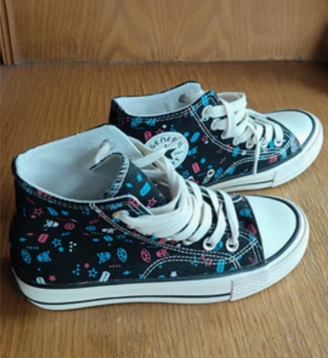 全新高帮帆布鞋，37码，脚长23厘米穿合适...