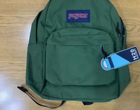 墨绿色Jansport杰斯伯正品双肩背包学...
