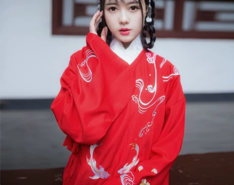 [如梦霓裳]汉服女装袄裙[湘江静]二锦鲤刺...