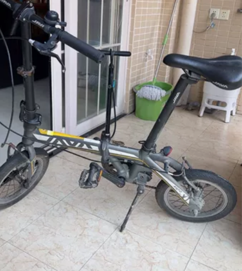 Java二速自动变档折叠14寸自行车，2千...