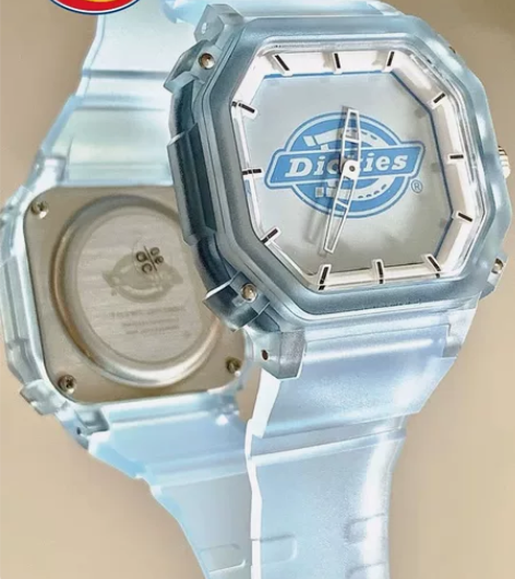 Dickies手表女学生透明磨砂浅蓝色蓝浅...