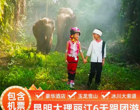 酒店云南旅游昆明大理丽江6天5晚洱海旅拍双...