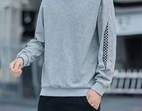 长袖t恤男士春季新款宽松潮流休闲男装上衣圆...