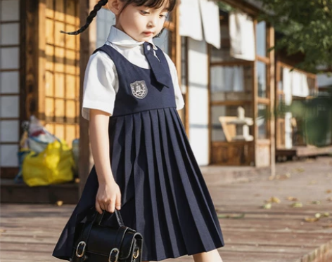 女童学院风连衣裙两件套装小童秋装衬衣秋季宝...