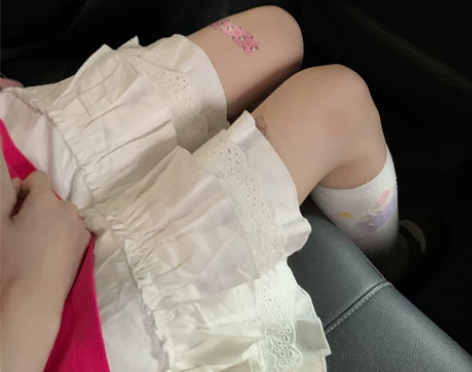 泡泡巴士PopBus原创少女蕾丝显瘦高腰蛋...