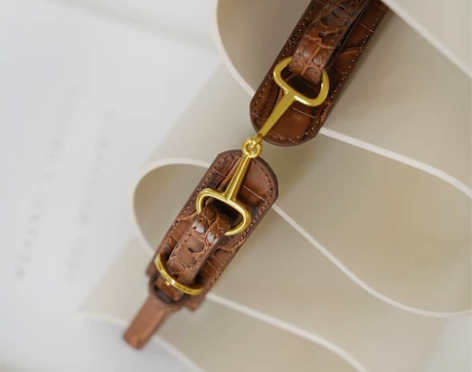 PANLULUPAN小众真皮鳄鱼纹女士皮带...