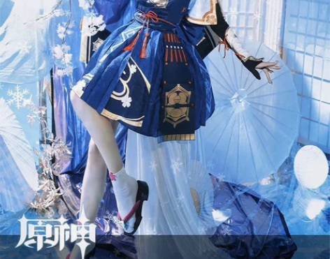 【出】三町目家神里绫华cos服 m码 含假...