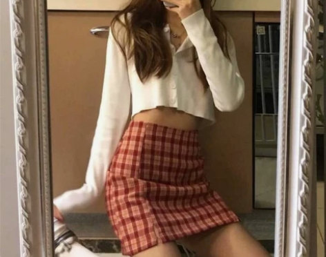 裙子一条18包邮！全新！ 格子短裙女性感夏...