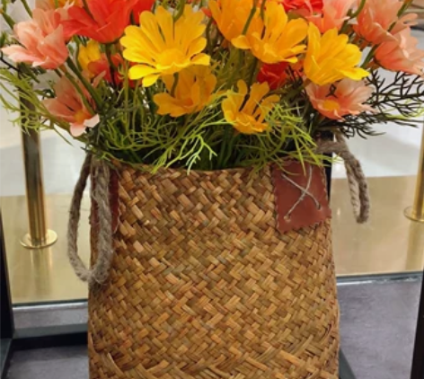 21.8元包邮厂家直销 天然草编花瓶插花花...