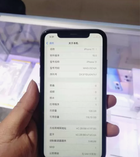 苹果11 128G 全元无修 到...