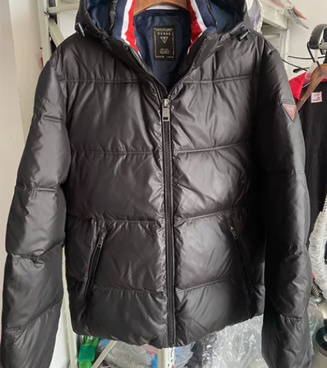 特价清Guess 男士短款连帽羽绒服 外贸...