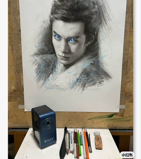 素描作品出售：东方青苍、尺寸4开，不包邮保...