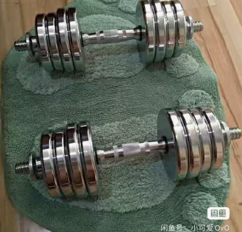 尾货清仓电镀纯钢哑铃 男士健身器材组装哑铃...