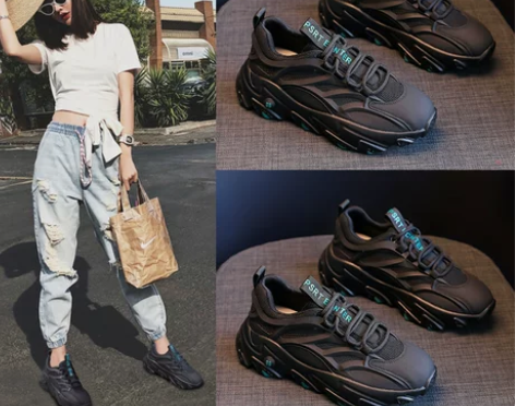 加绒老爹鞋女冬款2022新款ins潮超火厚...