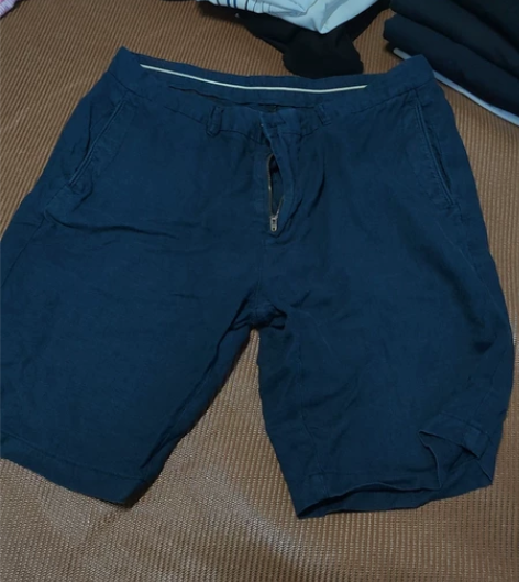 POLO 男棉麻短裤，麻料的很舒服。36码...
