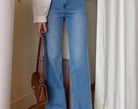 牛仔裤微喇女2022新款春夏ins高级感显...