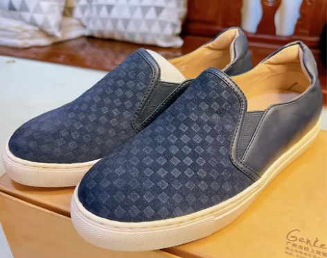 达芙妮 女 帆布鞋 蓝色方格鞋纹文艺范儿全...